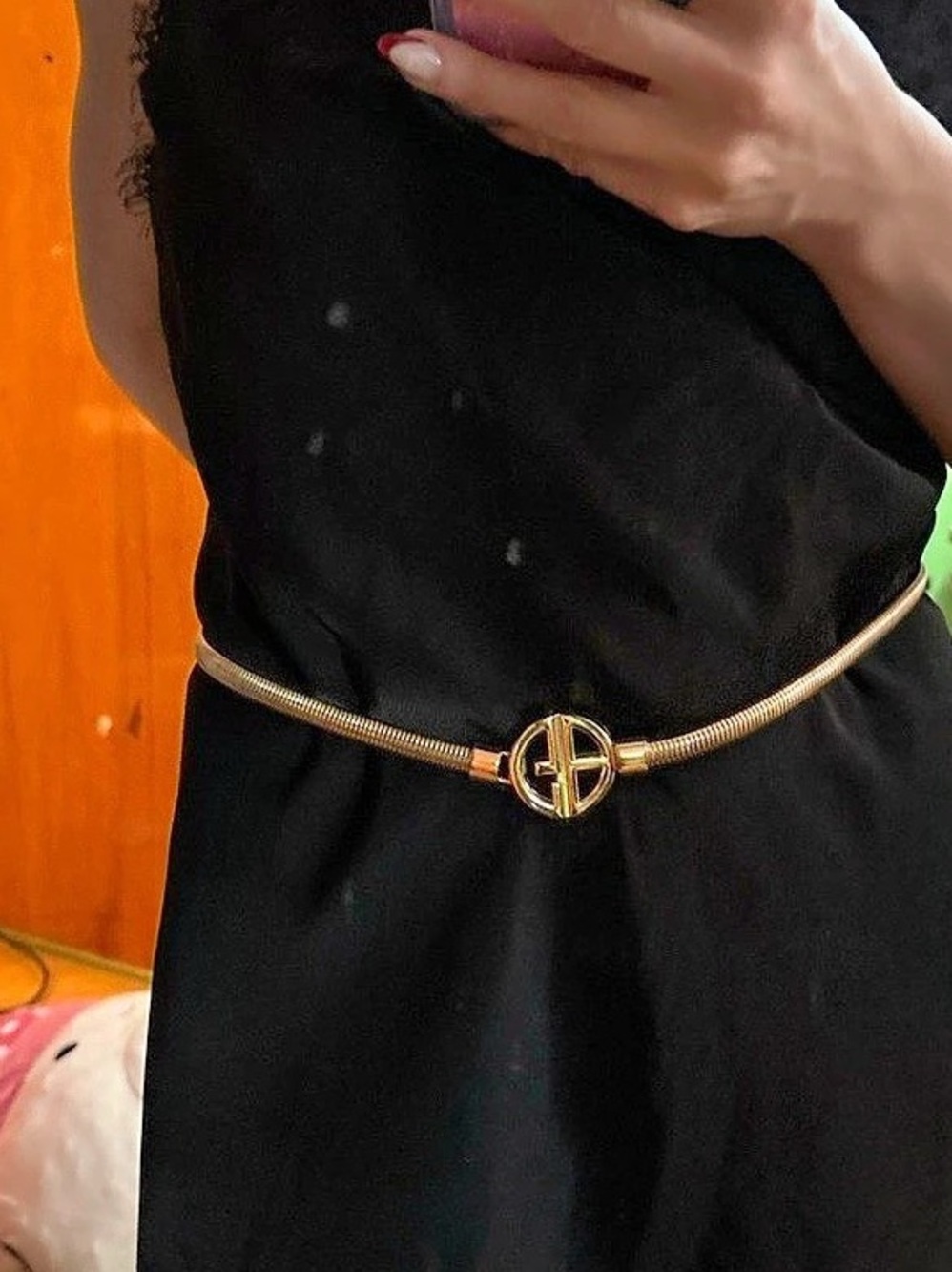 Gold-Tone Chain Belt Like New
